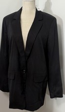 New LOFT Size 12 Black Classic Blazer Business Career Jacket Coat NWT