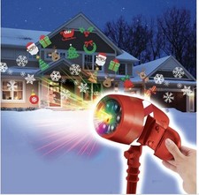 NEW STAR SHOWER SLIDE SHOW LED CHRISTMAS LIGHTS WITH REMOTE COLOR HOLIDAY SLIDES
