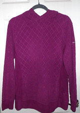 Columbia Woman's Size XL Plum Purple Polar Fleece Hoodie Pull-Over Soft