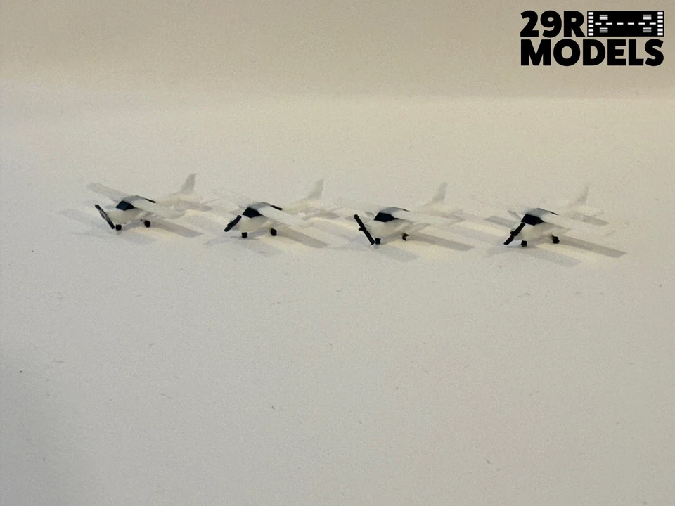 1/400 Scale Cessna 172 Skyhawk 3D Printed Airplane Model (4-PACK) - Image 2 of 4