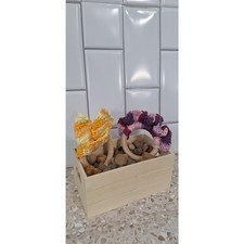 Wooden teething rings - hand made crochet