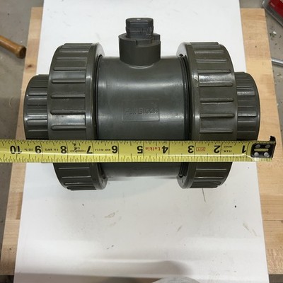 Colonial Double Union Ball Valve, Manual, PVC, 3'', FIPT Threaded