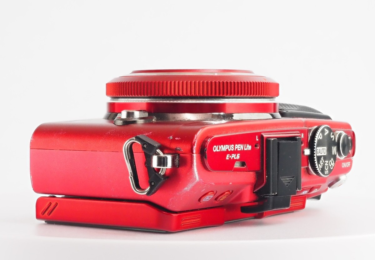 OLYMPUS PEN E-PL15 赤 Olympus PEN Lite E-PL6 Red + Body Cap Lens 15mm F8 Micro 4/3 Set