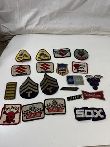 Vintage Patch Lot 20pc Yamaha Suzuki Ford Winchells Budweiser White Sox Military