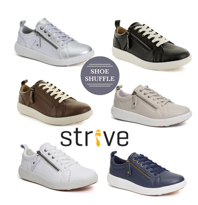 Strive Talia konturierte Fußgewölbestütze Sohle Komfort verstellbar Schnürschuh Lederschuh