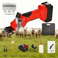 Cordless Sheep Shearing 550W Electric ProSheep Shears Clipper 2 Batteries NEWmy