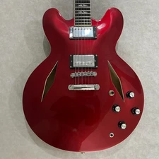 Red DG-335 Electric Guitar HH Pickup semi hollow body mahogany neck low price
