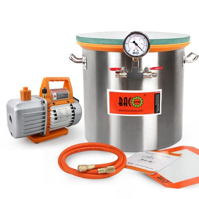 #ad #ad 5 Gallon Vacuum Degassing Chamber BACOENG with Pump 4.5CFM $372.99