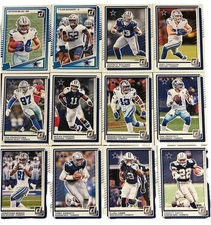 2025 Donruss Football (1-400 Set) Dallas Cowboys Team Set (12 Cards)