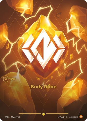 Body Rune (Alternate Art) Foil 126a/298 Origins Riftbound League of ...