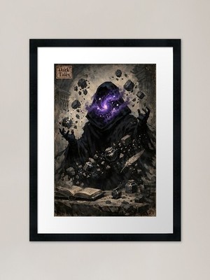 The Void-Binder - Dark Fantasy Sorc gerahmtes Wandbild Poster Leinwanddruck Bild