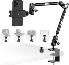 22" Magic Arm Clamp Kit,Overhead Camera Mount with C Clamp 1/4" Screw