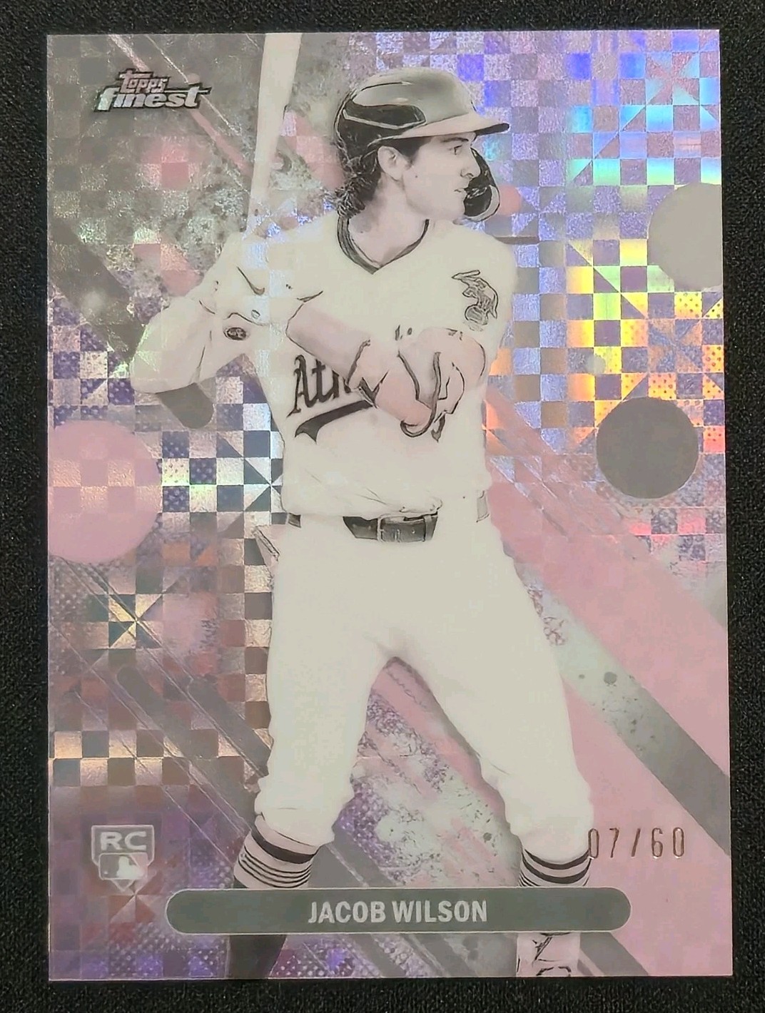 2025 Topps Finest Jacob Wilson Rookie #61 Pearl Checkerboard Refractor /60 RC