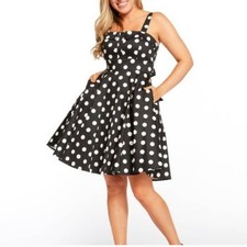 50's Style Black and White Polka Dot Dress