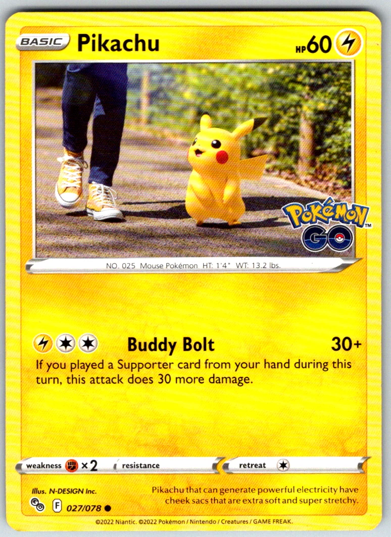 【8157】ピカチュウ C Pokemon GO #027 PSA10 25+ Pikachu 027/078 Pokémon GO for sale | Updated Oct 2026