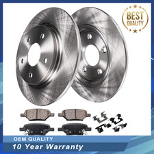 For Chevy Impala Pontiac Grand Prix Rear Disc Rotors Ceramic Brake Pads