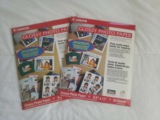 Canon Photo Paper Glossy 8.5 x 11 Lot of 2 Packs 20 Pcs Each