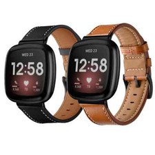 PU Leather Strap for Fitbit Versa 4 Versa 3 2 1 Lite Sense 2 Watch Band Bracelet