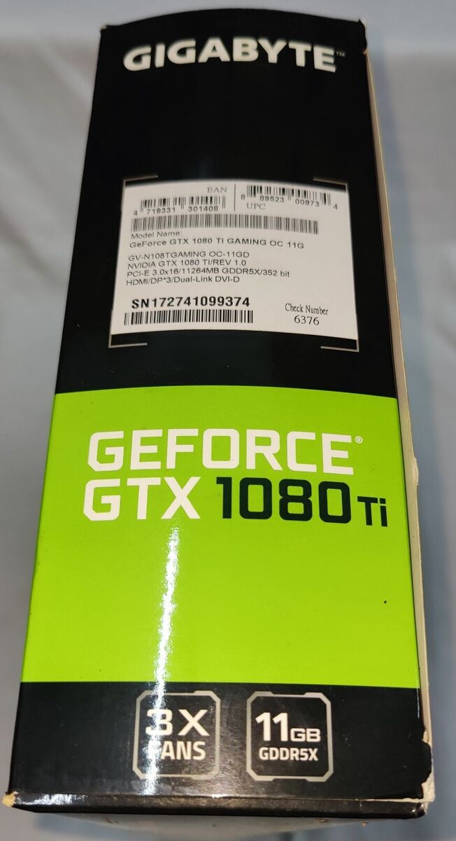 GIGABYTE NVIDIA GeForce GTX 1080 Ti 11GB GDDR5X Graphics GIGABYTE NVIDIA GeForce GTX 1080 Ti 11GB GDDR5X Graphics