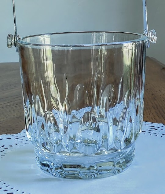 Italian Lead Crystal Ice Bucket With Chrome Handle **MINT eBay
