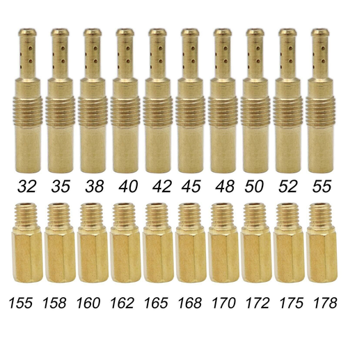 10Pcs Carburetor Main JETS kit & 10Pcs Slow Pilot Jet for PWK Keihin OKO CVK PWM - Picture 2 of 24