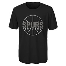 NBA SAN ANTONIO SPURS BOYS SHORT SLEEVE TEE BLACK PRIME SHIRT NEW
