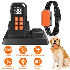 2 In 1 Wireless Electric Dog Fence Vibration Shock Collar / Receiver for 1-2 Dog