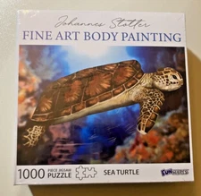 FunWares Johannes Stotter Fine Art Body Painting Sea Turtle 1000 Piece Puzzle MT
