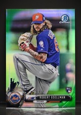 2017 Bowman Chrome #81 Robert Gsellman /99 Green Refractor RC New York Mets