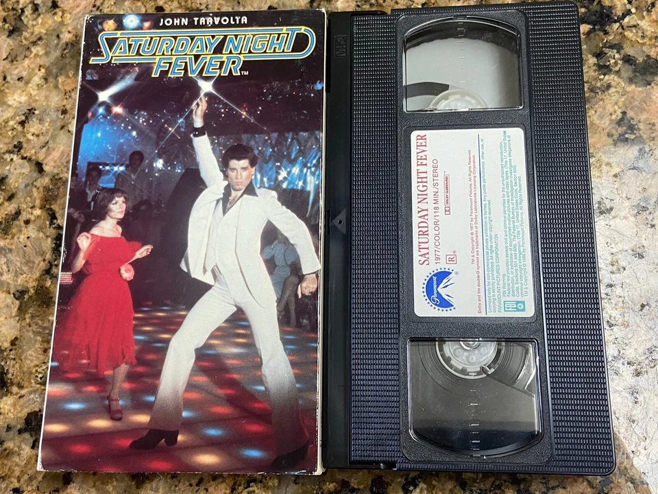 Vintage Staying Alive John Travolta Dancing VHS Cassette Tape Rare Minty - Image 3 of 3