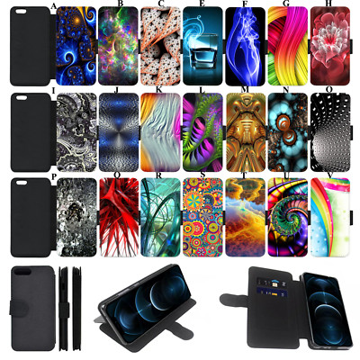 FUNKY ABSTRAKTES MUSTER KUNST Galaxy Flip/Wallet Handy Hülle Cover S24 bis A05S