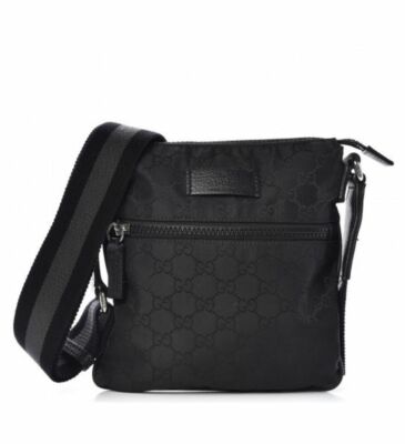 gucci black small messenger bolsa