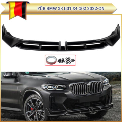 Front Spoiler Lippe M Performance Schwarz Diffusor Für BMW X3 G01 X4 G02 ab 2021