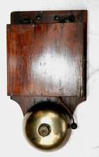 Sonnerie de téléphone ancien en bois 1930