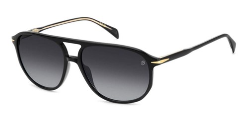 David Beckham DB 1159/S 807-9O 58 Men's Sunglasses - Black Frame, Dark Grey Shad