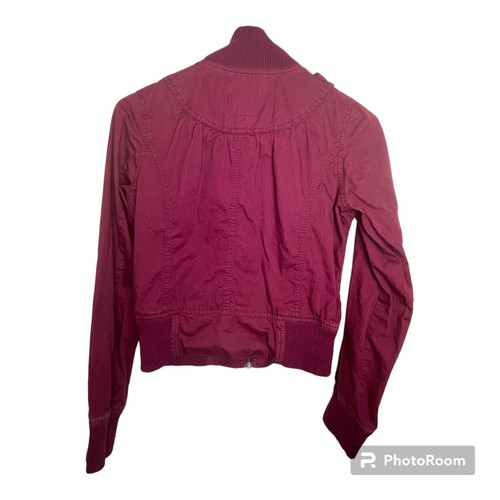 Miley Cyrus Max Azria Women's Burgundy Zip Jacket, Size M, MM451500 - Picture 2 of 24