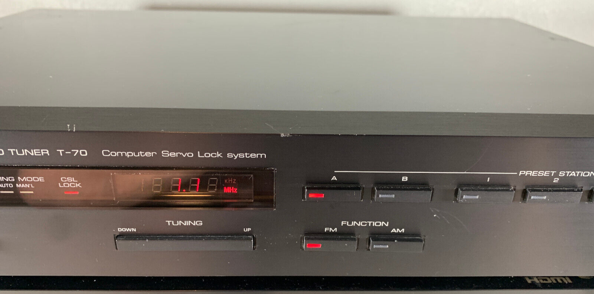 Tested WORKS! Vintage Yamaha T-70 Natural Sound FM/AM Stereo Tuner