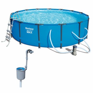 Bestway 15ft x 42in Steel Pro Max Frame Above Ground Swimming Pool & Skimmer - Click1Get2 Deals&set=par&price_min=200&sale=mega Discount&set=par&discount=60 Or More&sale=mega Discount
