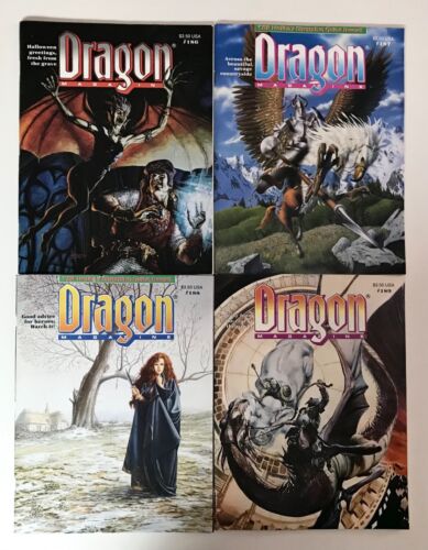 Lot of (4) Dungeons and Dragons (D&D): Dragon Magazine #186-189 TSR - Afbeelding 1 van 13
