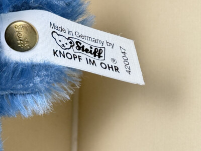 Steiff 青いぬいぐるみ 約30cm Blue Steiff Teddy Bear All Ids 14 Inches Vintage 1994 Club Edition