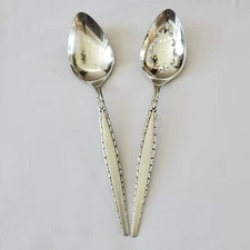 Oneida Community VENETIA 2 Pc Serving Set Solid Slotted Spoons Stainless