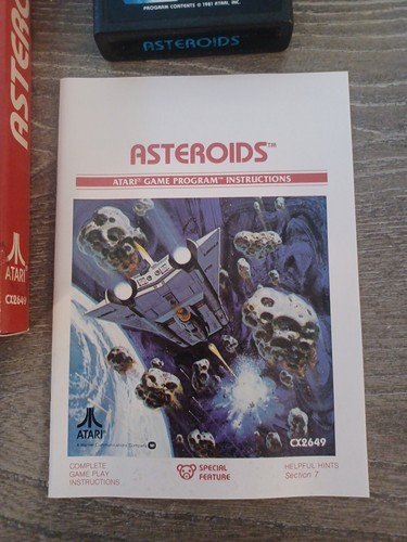 Atari 2600 Asteroids + VERY EARLY Print Box NEW IN BOX CX2649 NICE box - Picture 3 of 4