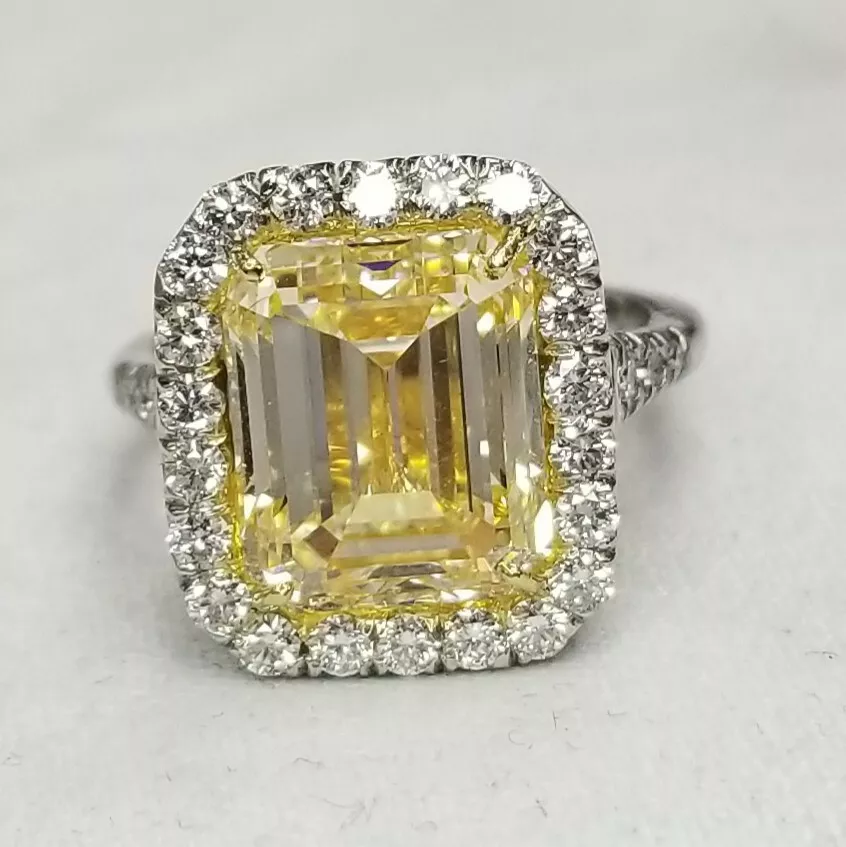 Natural yellow 2024 diamond rings