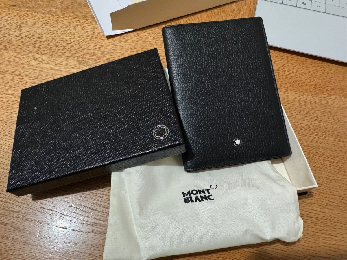 Mont Blanc Meisterstuck Black Soft Grain Passport Holder 113308