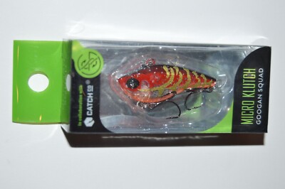 Catch co googan squad micro klutch lipless crankbait 1.5'' 1/8oz cash craw red