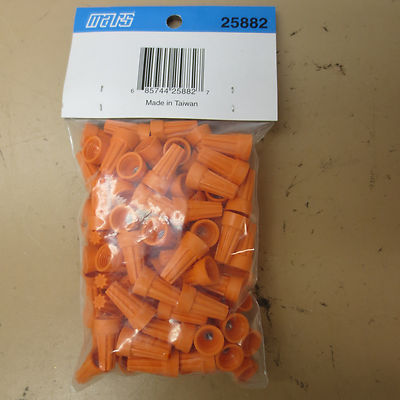 Mars (100 pc) Orange Wire connectors; Twist-On 600V 22-14 AWG