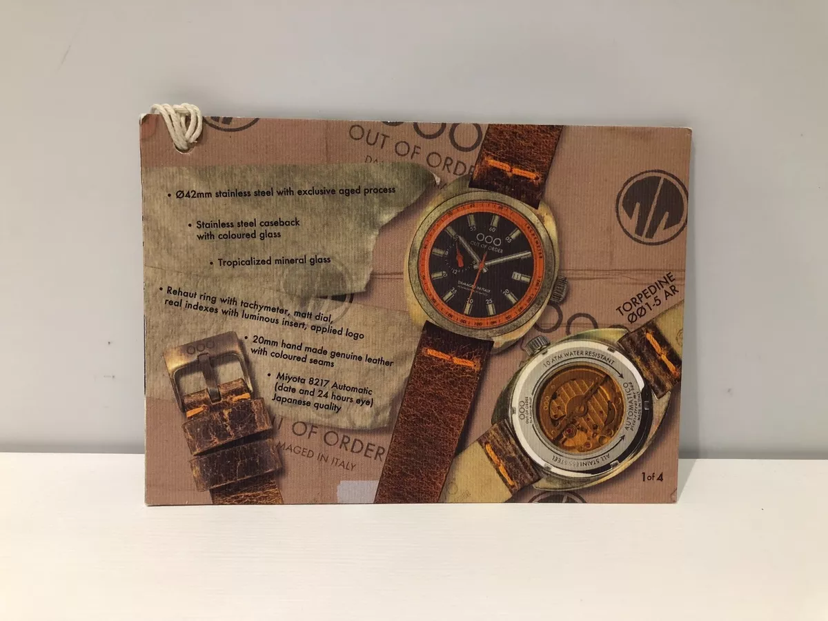 Brochure Cards Out Of Order Torpedine Model Watches English
