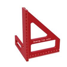 Precision Aluminum Miter Triangle Ruler 45°/90° Multifunctional Measuring Tool