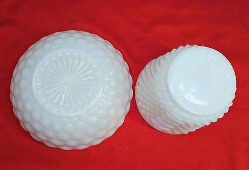 Juego de 2 tazones burbuja hobnail de colección anclaje hocking fuego rey - Imagen 6 de 16