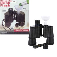 Binocular Drink Flask Two Sided Holds 16 oz Hidden Secret Liquor Gag Gift